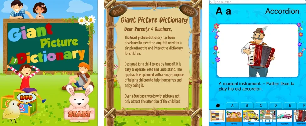 từ điển tiếng anh trực tuyến - Giant Picture Dictionary