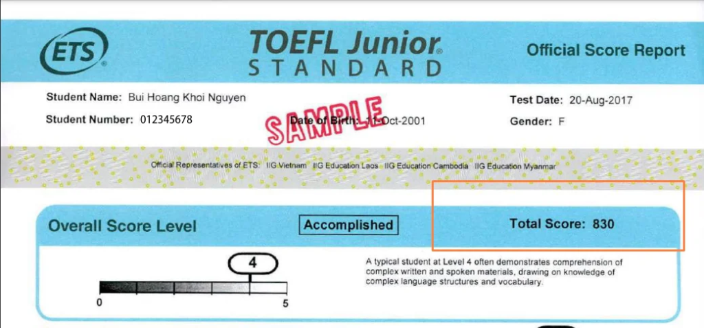 Chứng chỉ TOEFL Junior dành cho bé