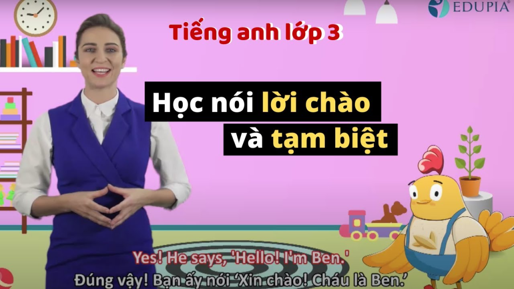 Học tiếng Anh online cho bé lớp 3 tại Edupia