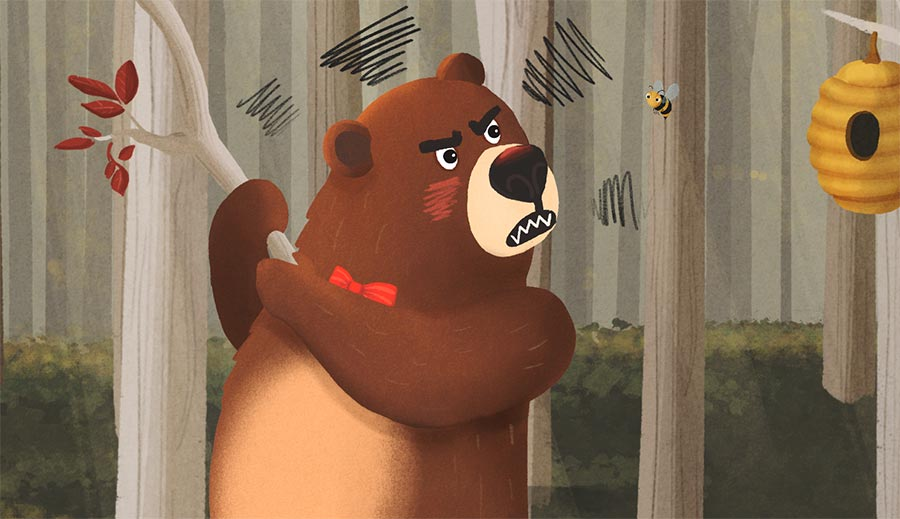 Các bước giúp bé luyện nghe hiệu quả qua truyện "The Bear and the Bees”