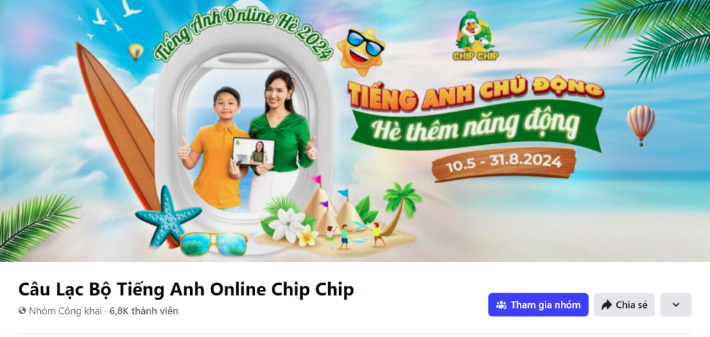 Câu lạc bộ tiếng Anh Online của Chip Chip