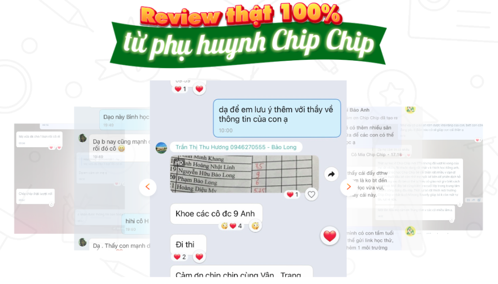 Phản hồi từ phụ huynh đã có con học tại Chip Chip 1