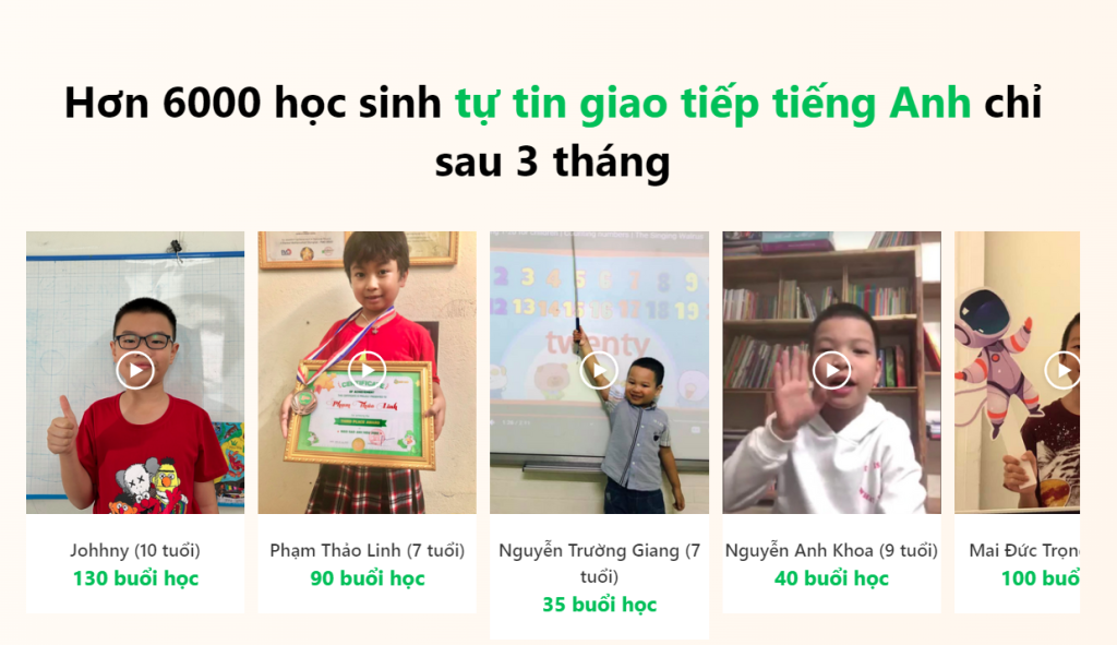 Con tiến bộ vượt bậc sau khi hoàn thành lớp nhóm trực tuyến tại Chip Chip