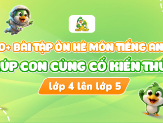 20+ bài tập ôn hè môn tiếng Anh cho trẻ lớp 4 lên lớp 5