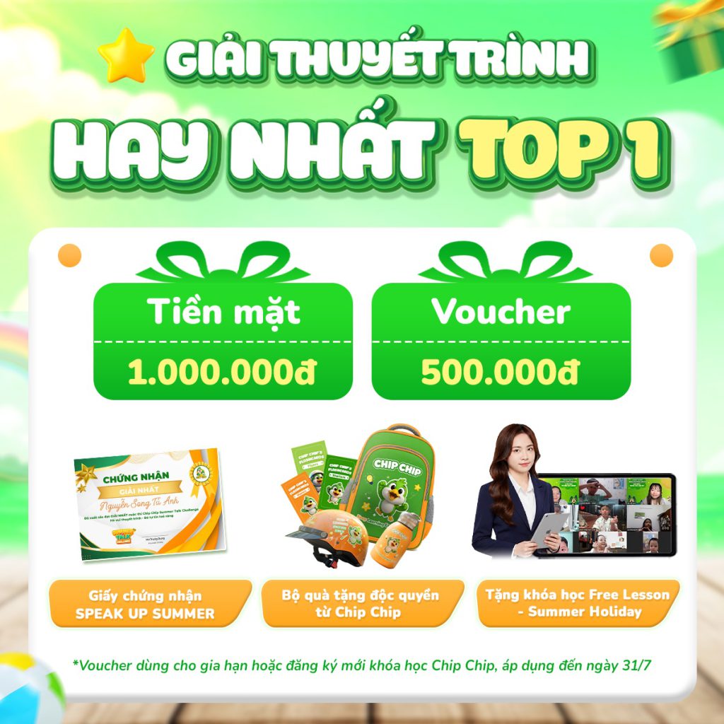 phần thưởng của giải nhất