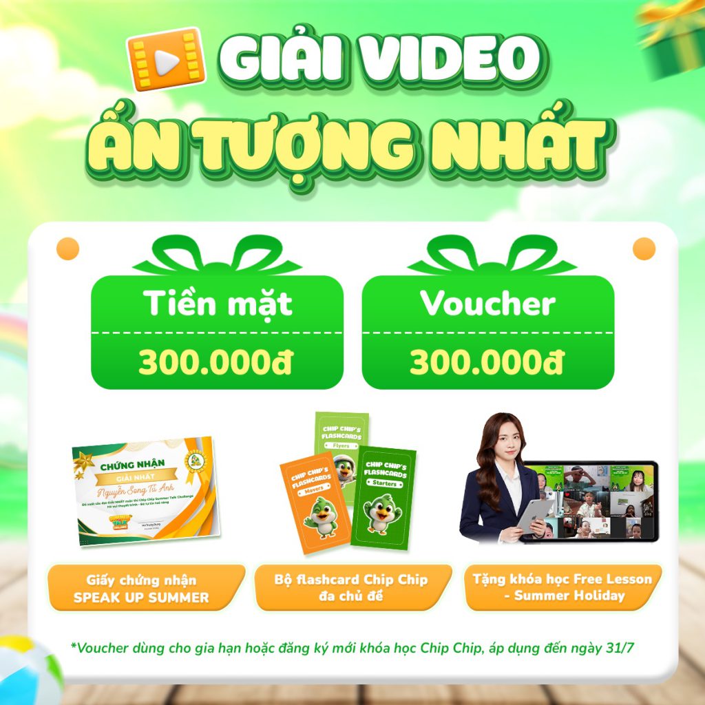 phần thưởng của giải bài video ấn tượng nhất