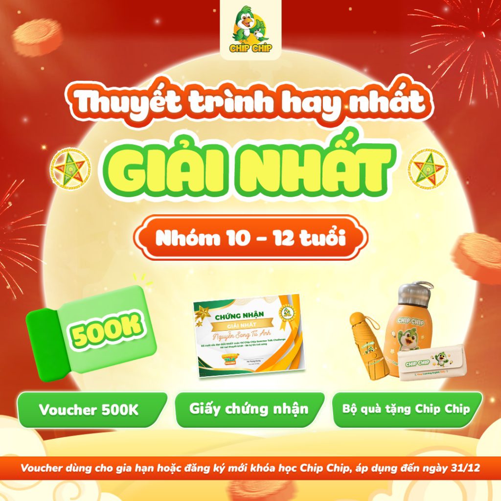 cuộc thi thuyết trình tiếng Anh cho bé